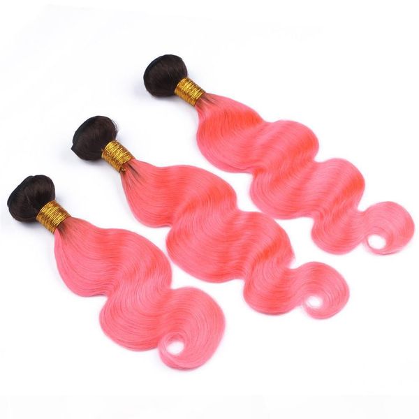 body wave ombre pink 3bundles indian virgin human hair weaves 300gram #1b pink dark roots ombre body wavy human hair weave wefts 10-30, Black;brown
body wave ombre pink 3bundles indian virgin human hair weaves 300gram #1b pink dark roots ombre body wavy human hair weave wefts 10-30, Black;brown