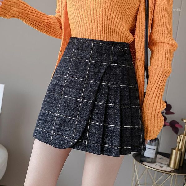 fashion streetwear tartan woman skirt autumn winter warm woolen jupe femme ruffles plaid pleated skirt a-line mini saias1, Black
fashion streetwear tartan woman skirt autumn winter warm woolen jupe femme ruffles plaid pleated skirt a-line mini saias1, Black