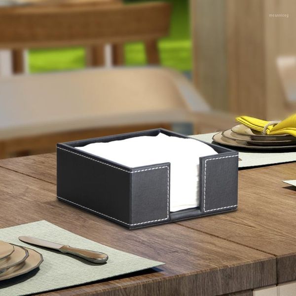 pu leather square cocktail napkin holder tissue box paper serviette dispenser bar caddy for dining table l office home decor1
pu leather square cocktail napkin holder tissue box paper serviette dispenser bar caddy for dining table l office home decor1