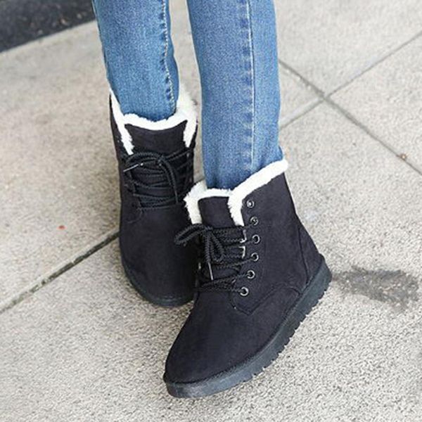 fluffy snow boots thick fleece lined warm women winter ankle boots j55, Black
fluffy snow boots thick fleece lined warm women winter ankle boots j55, Black