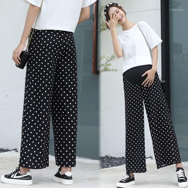 summer 2020 pregnant women's pantaloons relaxed nine minutes straight tube pantaloons large print wave dot1, White
summer 2020 pregnant women's pantaloons relaxed nine minutes straight tube pantaloons large print wave dot1, White