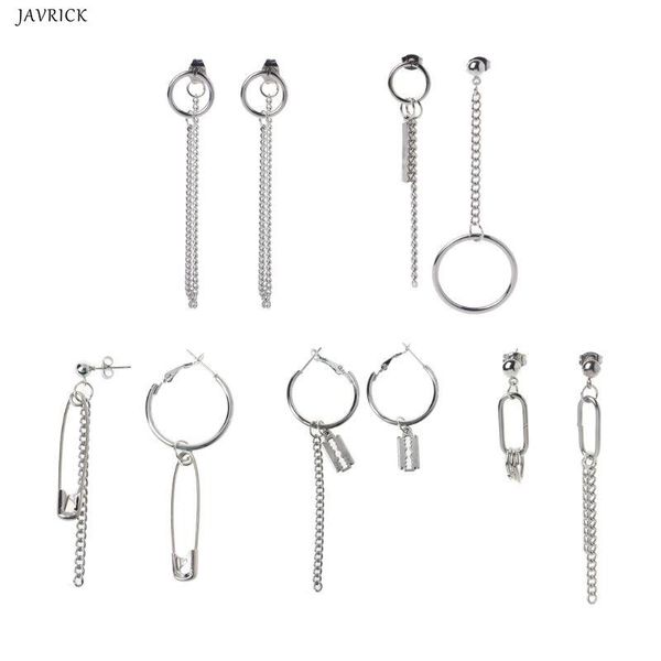 dangle & chandelier titanium steel safety pin geometry asymmetric long chain tassel drop earrings, Silver
dangle & chandelier titanium steel safety pin geometry asymmetric long chain tassel drop earrings, Silver