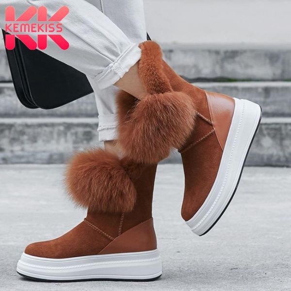 boots kemekiss women snow cow leather warm plush fur winter shoes woman mid calf fashion short boot size 34-40, Black
boots kemekiss women snow cow leather warm plush fur winter shoes woman mid calf fashion short boot size 34-40, Black