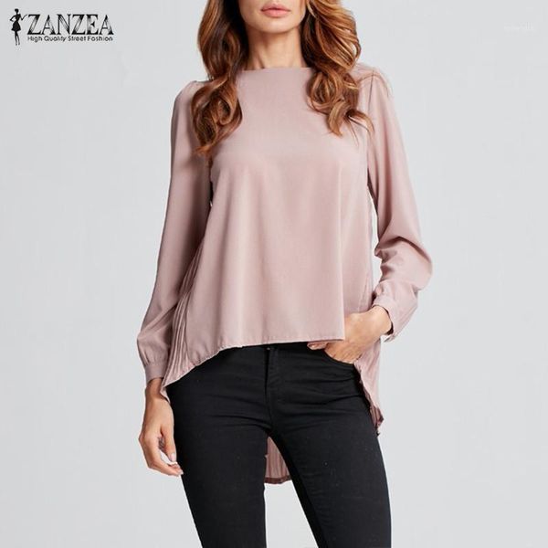 women and blouses zanzea 2019 autumn asymmetrical hem tunic casual long sleeve o neck blusas femininas office lady shirts1, White
women and blouses zanzea 2019 autumn asymmetrical hem tunic casual long sleeve o neck blusas femininas office lady shirts1, White
