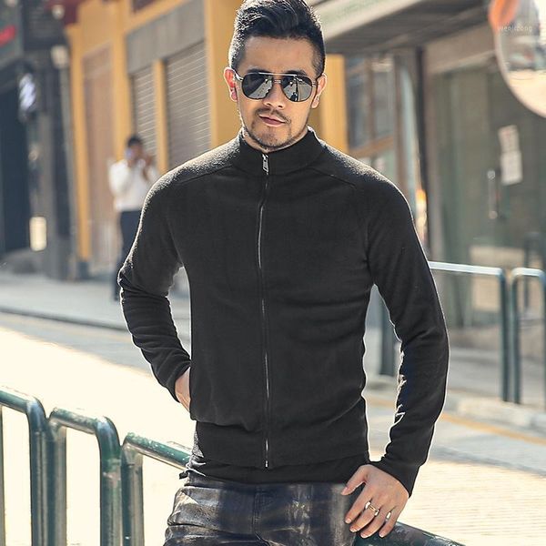 autumn and winter new black mock neck men's zipper cardigan sweater men's elastic slim knit1, White;black
autumn and winter new black mock neck men's zipper cardigan sweater men's elastic slim knit1, White;black