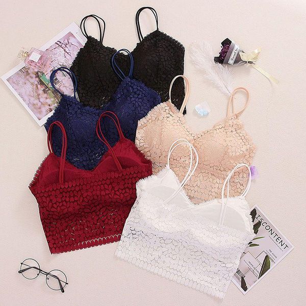 bras women lace tube beauty back padded bra underwear bustier bottoming camisole ladies backless bralette, Red;black
bras women lace tube beauty back padded bra underwear bustier bottoming camisole ladies backless bralette, Red;black
