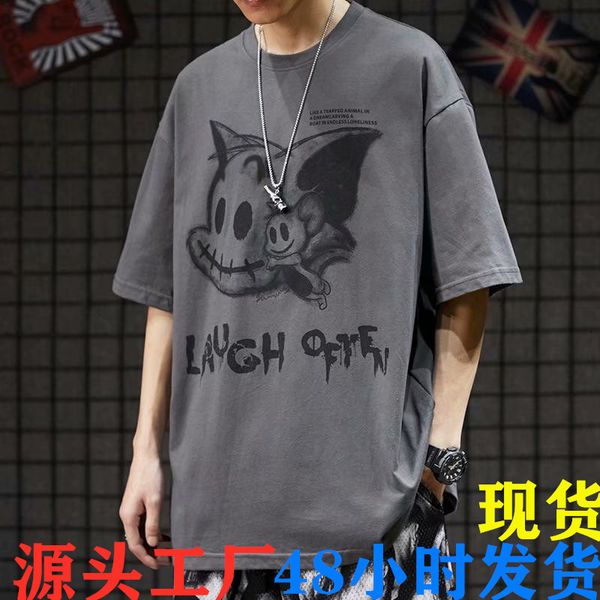 summer street dark series loose cartoon printing fashion brand ins lovers hip hop short sleeve t-shirt men, White;black
summer street dark series loose cartoon printing fashion brand ins lovers hip hop short sleeve t-shirt men, White;black
