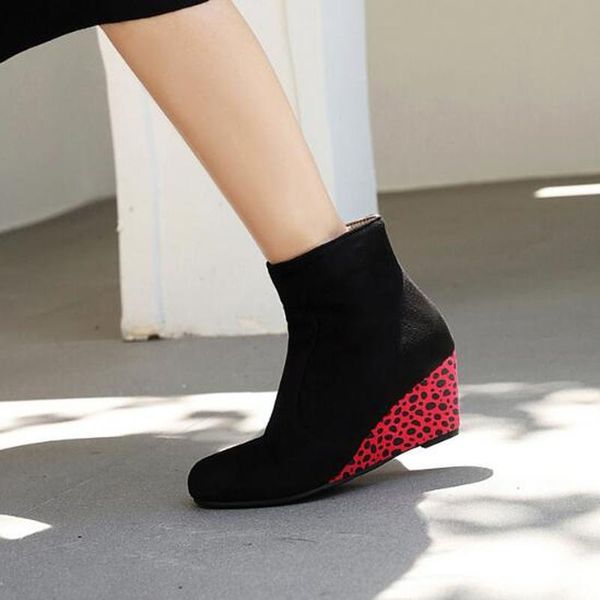 women ankle boots chaussure chunky high heels pumps booties plus size autumn warm wedges shoes woman zapatos mujer sapato d1852, Black
women ankle boots chaussure chunky high heels pumps booties plus size autumn warm wedges shoes woman zapatos mujer sapato d1852, Black