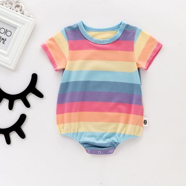 jumpsuits 0-24m born infant baby girls striped romper rainbow jumpsuit summer soft clothes sunsuit playsuit1, Blue
jumpsuits 0-24m born infant baby girls striped romper rainbow jumpsuit summer soft clothes sunsuit playsuit1, Blue