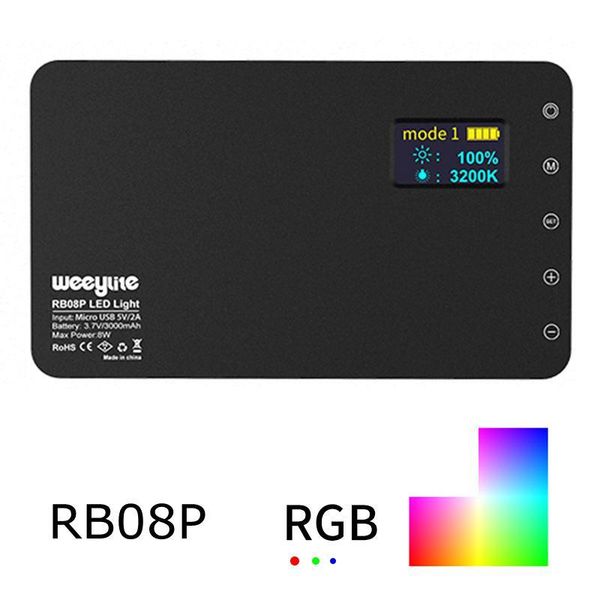 rb08p rgb led camera video light full color video pocket light dimmable 2500k-8500k bi-color panel
rb08p rgb led camera video light full color video pocket light dimmable 2500k-8500k bi-color panel