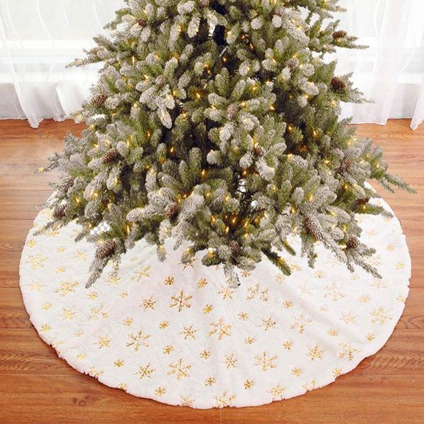 90/122cm white flannel embroidered snowflake christmas tree skirt christmas new year home decoration tool gold silver
90/122cm white flannel embroidered snowflake christmas tree skirt christmas new year home decoration tool gold silver
