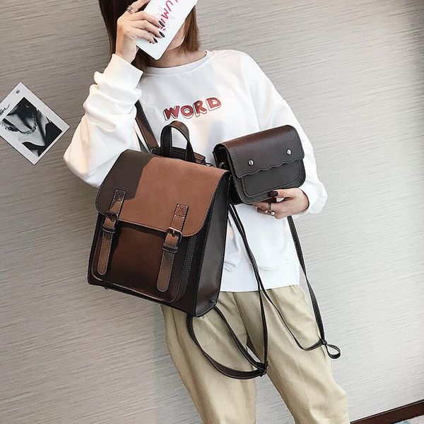 wholesale factory ladies leathers shoulder bag college style retro matte leather backpacks outdoor sports leisure backpack simple belt decor
wholesale factory ladies leathers shoulder bag college style retro matte leather backpacks outdoor sports leisure backpack simple belt decor