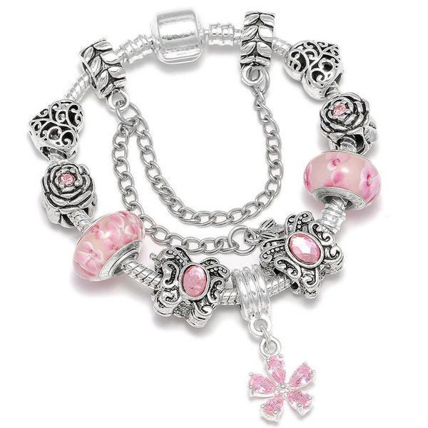 16-21cm charm bracelet 925 silver murano glass beads fit pandora european bracelets butterfly enamel pendant five petals flower charm bead a, Black
16-21cm charm bracelet 925 silver murano glass beads fit pandora european bracelets butterfly enamel pendant five petals flower charm bead a, Black