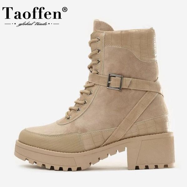 boots taoffen woman short thick bottom lace up buckle winter ankle fashion cool shoes footwear size 36-41, Black
boots taoffen woman short thick bottom lace up buckle winter ankle fashion cool shoes footwear size 36-41, Black