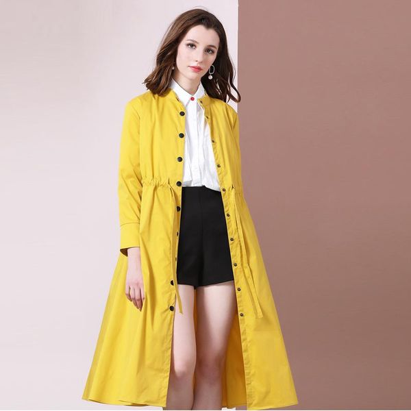 bright color trench coat women single-breasted windbreaker long coat trenchs adjustable waist loose woman clothes fall 2020, Tan;black
bright color trench coat women single-breasted windbreaker long coat trenchs adjustable waist loose woman clothes fall 2020, Tan;black