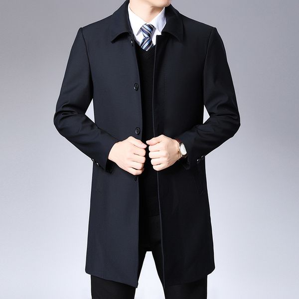 new middle aged jacket 2020 spring medium length lapel casual coat men's fashion thin windbreaker, Tan;black
new middle aged jacket 2020 spring medium length lapel casual coat men's fashion thin windbreaker, Tan;black