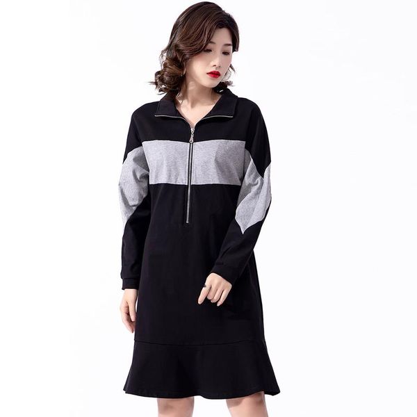 casual dresses black long sleeve autumn for women plus size xl 3xl 4xl 5xl 6xl 7xl a line front zipper loose korean dress spring, Black;gray
casual dresses black long sleeve autumn for women plus size xl 3xl 4xl 5xl 6xl 7xl a line front zipper loose korean dress spring, Black;gray