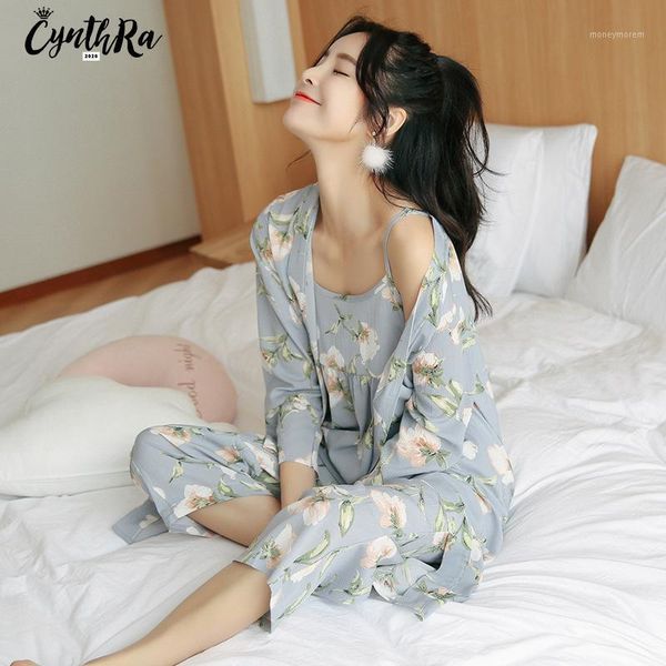 women's sleepwear cynthra spring ladies pajama set faux silk satin 3pcs long sleeve printed pyjama women homewear1, Black;red
women's sleepwear cynthra spring ladies pajama set faux silk satin 3pcs long sleeve printed pyjama women homewear1, Black;red