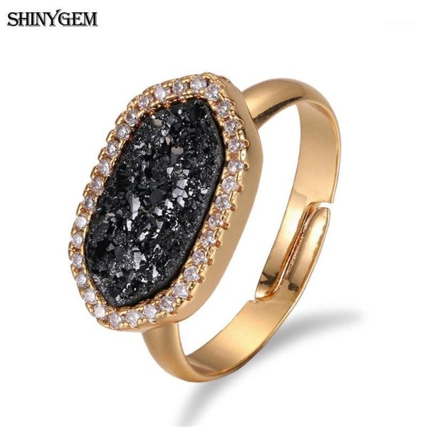 shinygem fashion crystal ring colorful oval eye natural druzy rings adjustable size luxury pure gold big wedding rings for women1, Golden;silver
shinygem fashion crystal ring colorful oval eye natural druzy rings adjustable size luxury pure gold big wedding rings for women1, Golden;silver