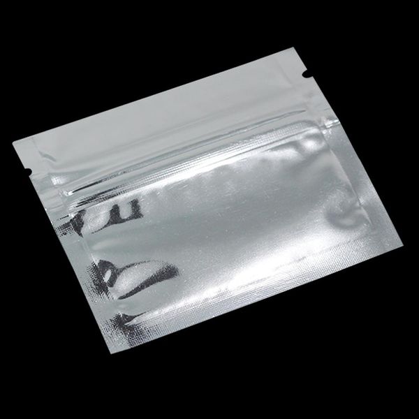 100pcs Lot Silver Heat Seal Aluminum Foil Zip Lock Packaging Bag Reclosable Tea Snack Nuts Mylar Foil Zipper Package Pouch H Bbybyh