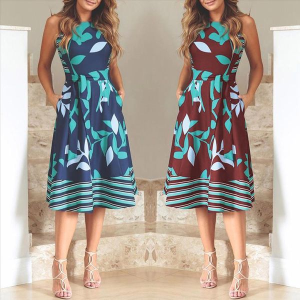 women printing party dress sleeveless round collar vestidos de festa women elegant dress 2019 summer dress 40, Black;gray
women printing party dress sleeveless round collar vestidos de festa women elegant dress 2019 summer dress 40, Black;gray