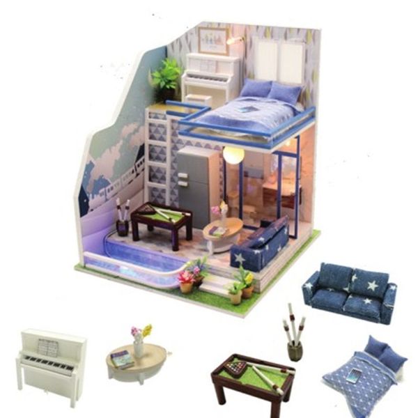 new doll house miniature diy wooden dollhouse furniture loft with bathroom bedroom light christmas birthday present brinquedos y200413
new doll house miniature diy wooden dollhouse furniture loft with bathroom bedroom light christmas birthday present brinquedos y200413