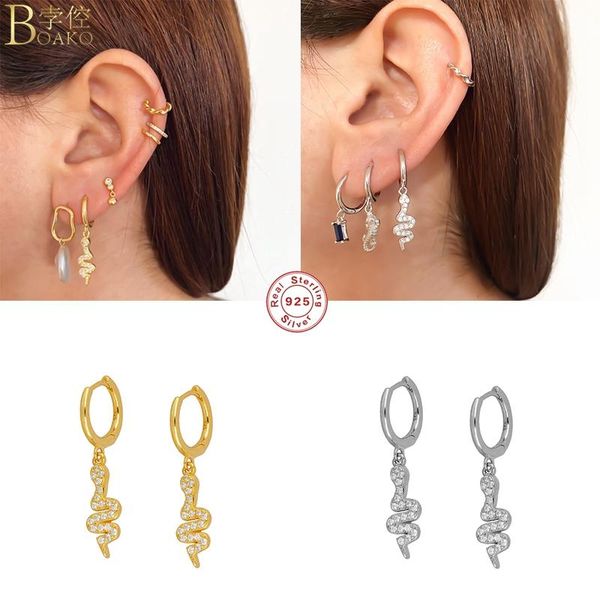 hoop & huggie boako cute animal snake shape bling cubic zirconia earrings for sister lovers' girls girlfriend plata de ley 925 pendient, Golden;silver
hoop & huggie boako cute animal snake shape bling cubic zirconia earrings for sister lovers' girls girlfriend plata de ley 925 pendient, Golden;silver