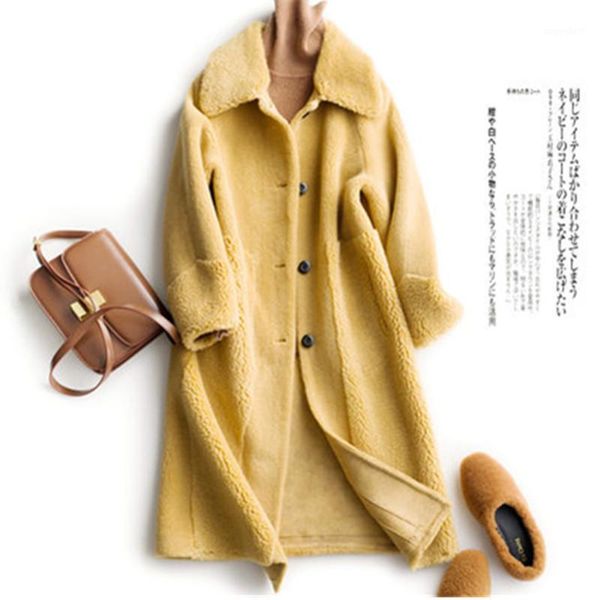fur coat women 2020 autumn winter granule velvet coat long section sheep shearing fur one wool faux jacket female outerwear1, Black
fur coat women 2020 autumn winter granule velvet coat long section sheep shearing fur one wool faux jacket female outerwear1, Black