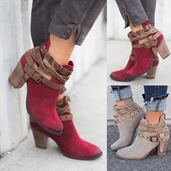 women boots 2020 autumn high heels ankle boots for women rivet belt thick heeled shoes woman big size 43 botas mujer xkd2079, Black
women boots 2020 autumn high heels ankle boots for women rivet belt thick heeled shoes woman big size 43 botas mujer xkd2079, Black
