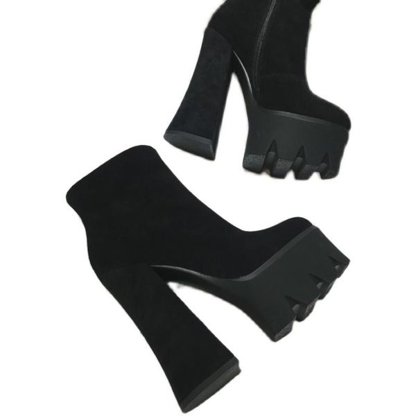 boots 15cm women cow suede thermal winter shoes genuine leather ladies autumn fashion 5.5cm platform ankle, Black
boots 15cm women cow suede thermal winter shoes genuine leather ladies autumn fashion 5.5cm platform ankle, Black