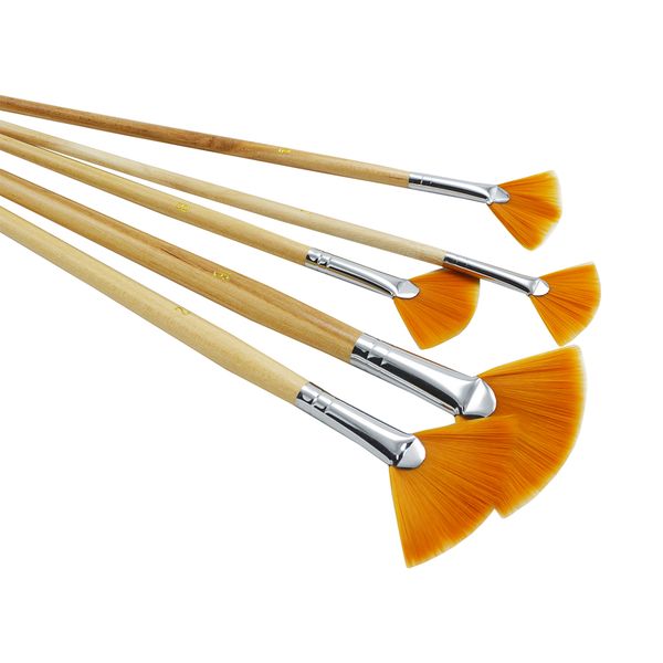 5 pcs/set long handle nylon fan shape artist paint brushes set for watercolor oil acrylic gouache face painting art supplies, Black;red
5 pcs/set long handle nylon fan shape artist paint brushes set for watercolor oil acrylic gouache face painting art supplies, Black;red