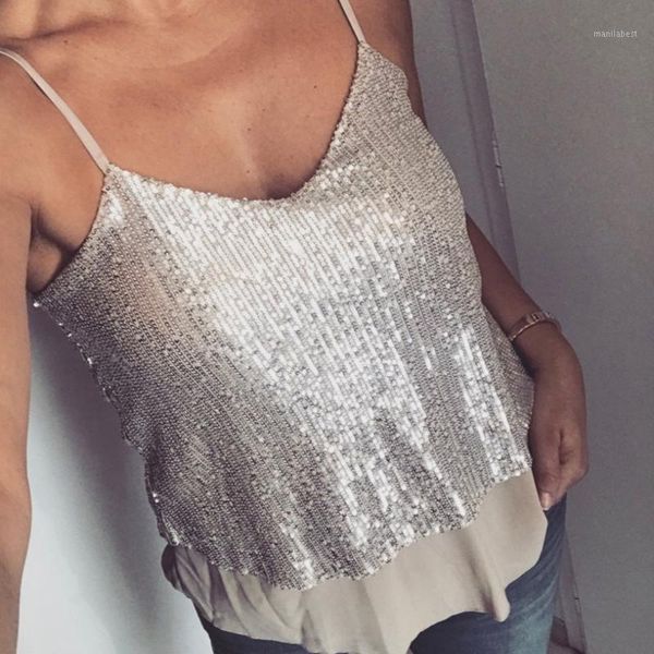 women summer v neck sequin camis female fashion spaghetti strap camisole ladies party club wear sleeveless d301, White
women summer v neck sequin camis female fashion spaghetti strap camisole ladies party club wear sleeveless d301, White