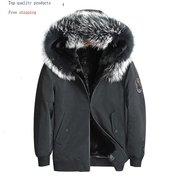 men's leather & faux 2021 parka real fur coat men hooded winter jacket liner raccoon collar short warm mens mink jackets parkas, Black
men's leather & faux 2021 parka real fur coat men hooded winter jacket liner raccoon collar short warm mens mink jackets parkas, Black