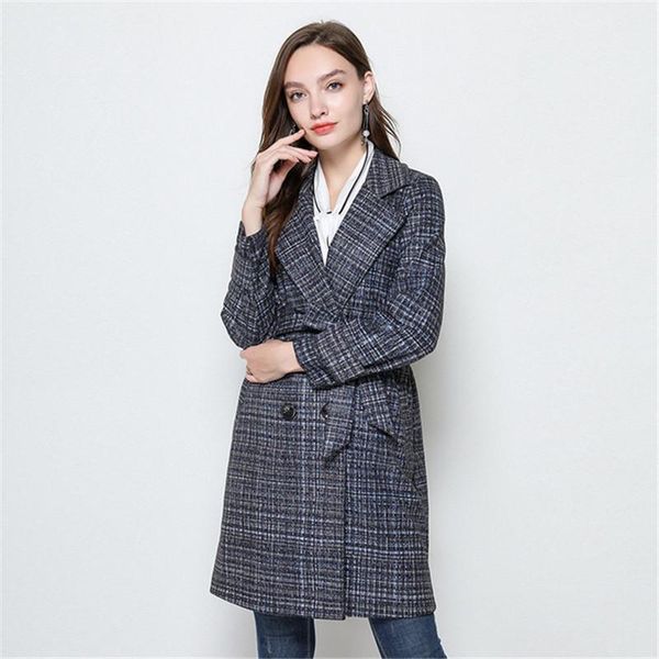 women windbreaker autumn winter plaid trench coat mid-long suit collar double-breasted belt fashion overcoat plus size 5xl1, Tan;black
women windbreaker autumn winter plaid trench coat mid-long suit collar double-breasted belt fashion overcoat plus size 5xl1, Tan;black