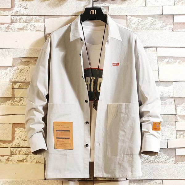 autumn japanese-style workwear shirt men's long-sleeve loose and plus-sized handsome casual shirt hong kong-style jacke1, White;black
autumn japanese-style workwear shirt men's long-sleeve loose and plus-sized handsome casual shirt hong kong-style jacke1, White;black