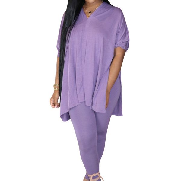 women solid casual clothes v-neck baggy sleeve side split loose long pants leggings stretch autumn spring home clubwear 2pcs, Gray
women solid casual clothes v-neck baggy sleeve side split loose long pants leggings stretch autumn spring home clubwear 2pcs, Gray