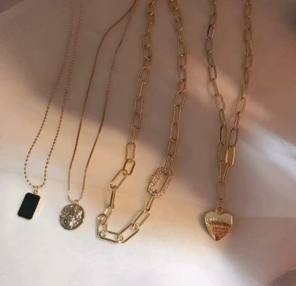 wanghong street pendant, necklace, love lock, wide clavicle chain, women's multi-layer sweater chain, Silver
wanghong street pendant, necklace, love lock, wide clavicle chain, women's multi-layer sweater chain, Silver