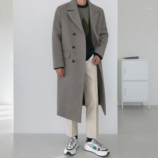 solid lapel woolen coat male korean loose double-breasted long coat men's winter thicken warm slim jacket boy1, Black
solid lapel woolen coat male korean loose double-breasted long coat men's winter thicken warm slim jacket boy1, Black