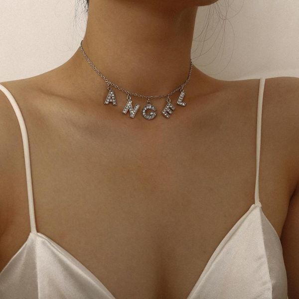 fashion letter chain necklace rhinestone chokers necklace angel alphabet pendant for women fashion jewelry dj-291, Golden;silver
fashion letter chain necklace rhinestone chokers necklace angel alphabet pendant for women fashion jewelry dj-291, Golden;silver