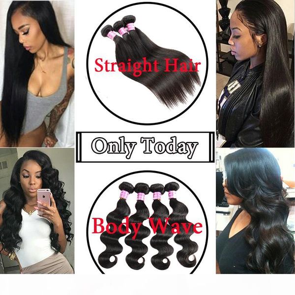 brazilian virgin hair body wave bundles 8a straight human hair weaves 100% unprocessed hair extensions peruvian malaysian indian, Black
brazilian virgin hair body wave bundles 8a straight human hair weaves 100% unprocessed hair extensions peruvian malaysian indian, Black