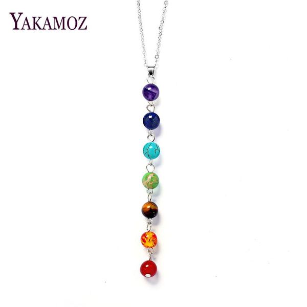 new chakra 7 natural stones necklaces charm women beads necklace fashion yoga pendants for girls jewelry choker gifts boho, Silver
new chakra 7 natural stones necklaces charm women beads necklace fashion yoga pendants for girls jewelry choker gifts boho, Silver