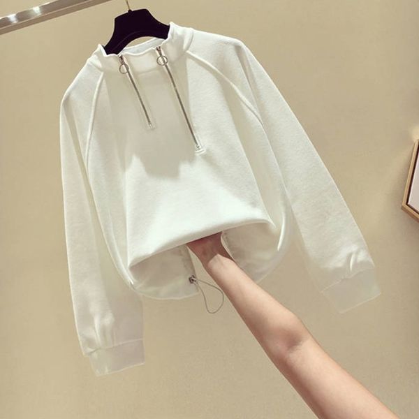 c6d9b super half zipper sweater drawstring waist pullover zipper 2020 zipperwomen's ins early autumn loose stand collar pullover sweate, Black
c6d9b super half zipper sweater drawstring waist pullover zipper 2020 zipperwomen's ins early autumn loose stand collar pullover sweate, Black