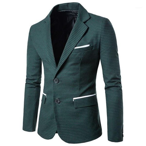 two button suit men's casual thousand coat long sleeve bird check pocket large1, White;black
two button suit men's casual thousand coat long sleeve bird check pocket large1, White;black