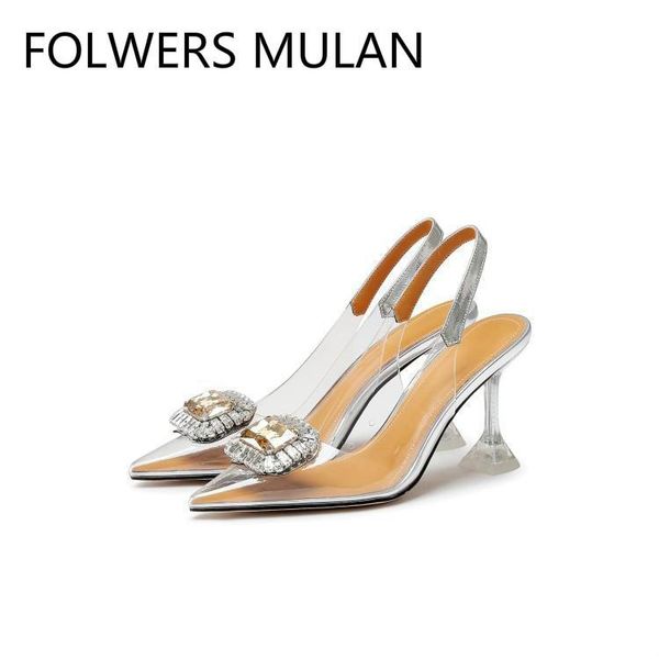 crystal heels women sandals transparent pvc upper pointed toe sandalias mujer shiny rhinestone buckle ladies shoes back strap, Black
crystal heels women sandals transparent pvc upper pointed toe sandalias mujer shiny rhinestone buckle ladies shoes back strap, Black