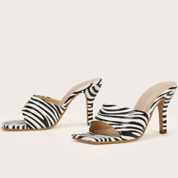 2021 summer designer women extreme high heels party slippers striped dress pencil heels slippers trending large size lady shoes, Black
2021 summer designer women extreme high heels party slippers striped dress pencil heels slippers trending large size lady shoes, Black