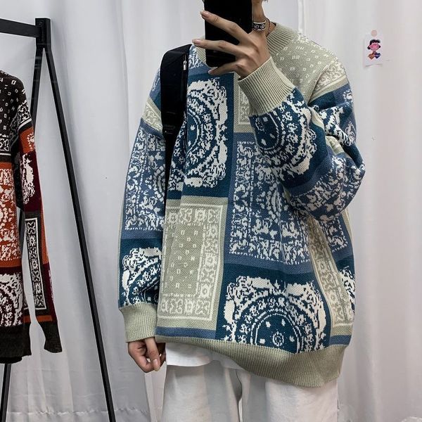 2021 sweater autumn new cashew flower contrast retro nightgown male youth eu00, White;black
2021 sweater autumn new cashew flower contrast retro nightgown male youth eu00, White;black