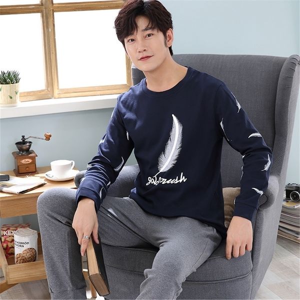 new spring men pajamas set warm cotton soft male casual pyjamas suit nightwear mens long sleeve sleepwear +pants nightie lj201113, Black;brown
new spring men pajamas set warm cotton soft male casual pyjamas suit nightwear mens long sleeve sleepwear +pants nightie lj201113, Black;brown