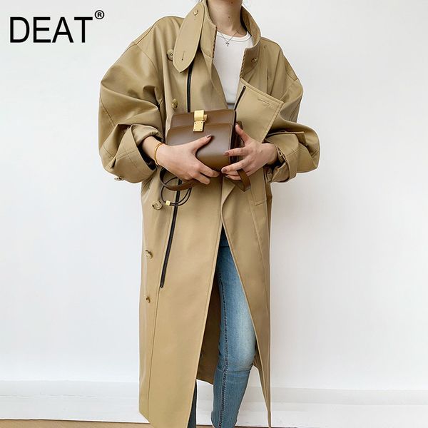 deat autumn and winter turn spliced kahki color single breasted wide loose short jacket and female fashion coat lj201128, Tan;black
deat autumn and winter turn spliced kahki color single breasted wide loose short jacket and female fashion coat lj201128, Tan;black