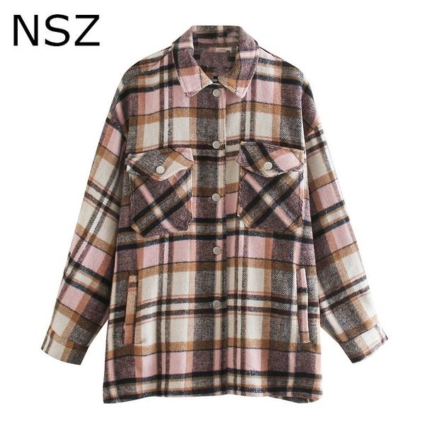nsz women oversized woolen plaid jacket fall fashion loose wool blend checkered shirt coat long sleeve outerwear, Black;brown
nsz women oversized woolen plaid jacket fall fashion loose wool blend checkered shirt coat long sleeve outerwear, Black;brown