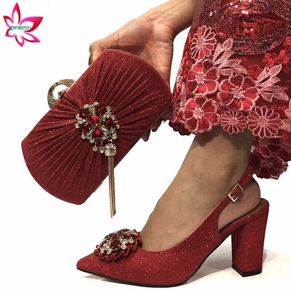 2020 decorated with rhinestone shoes and bag set african design matching shoes and bag set super high heel sandals in red, Black
2020 decorated with rhinestone shoes and bag set african design matching shoes and bag set super high heel sandals in red, Black